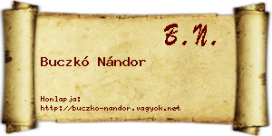 Buczkó Nándor névjegykártya